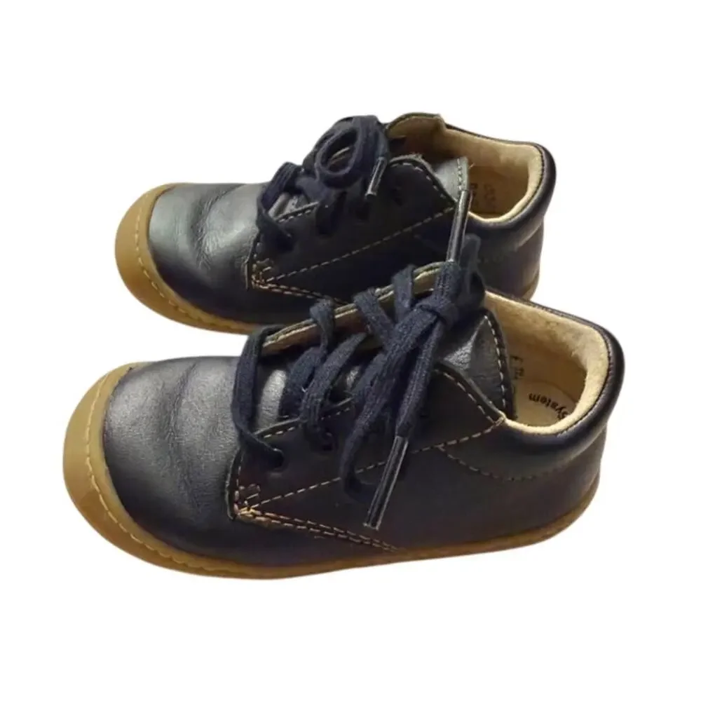 Footmates Reagan Infant Oxford Toddler sz. 6 in Color: Navy Nappa
